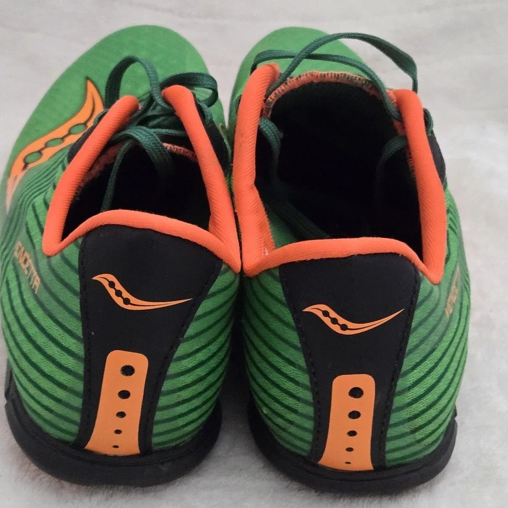 Saucony Racing Men's Size 9.5 Vendetta 2 Athletic Track Shoe Cleats Orange Mince